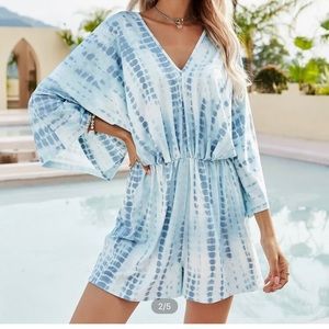 NWOT - Tie Dye Batwing Sleeve Romper